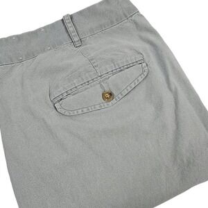 Orvis Mens 40 Chinos Flat Front Cotton Washed‎ Gray Pants Size 40x30 Preppy